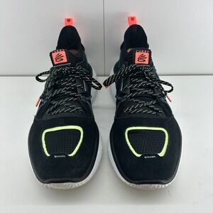 Under Armour Curry Flow 8 Basketball Shoes Mens Black White Neon 3023085-002